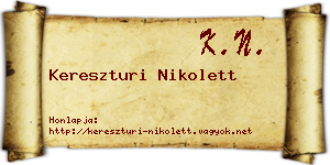 Kereszturi Nikolett névjegykártya
